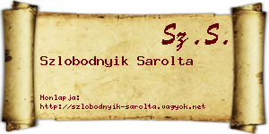 Szlobodnyik Sarolta névjegykártya